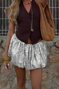 SEQUINED BUBBLE MINI SKIRT
