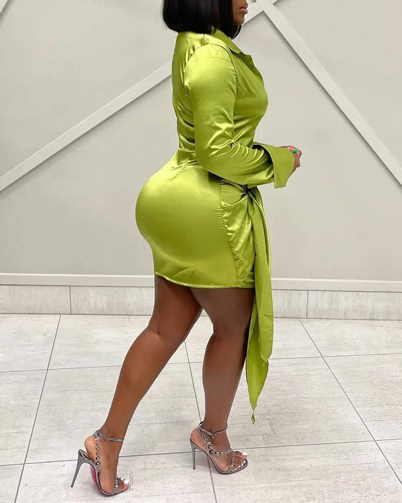 Bodycon Dress, Stylish Satin Evening Dress