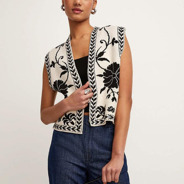 SLEEVELESS DESIGN SEXY SPICE GIRL KNITTED VEST TOP FOR WOMEN