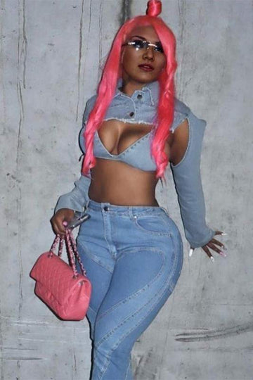 FASHION DENIM JACKET SET