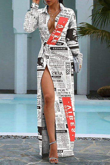 Fashionable Casual Dress With Print