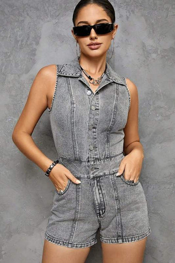 BODYCON DENIM ROMPER