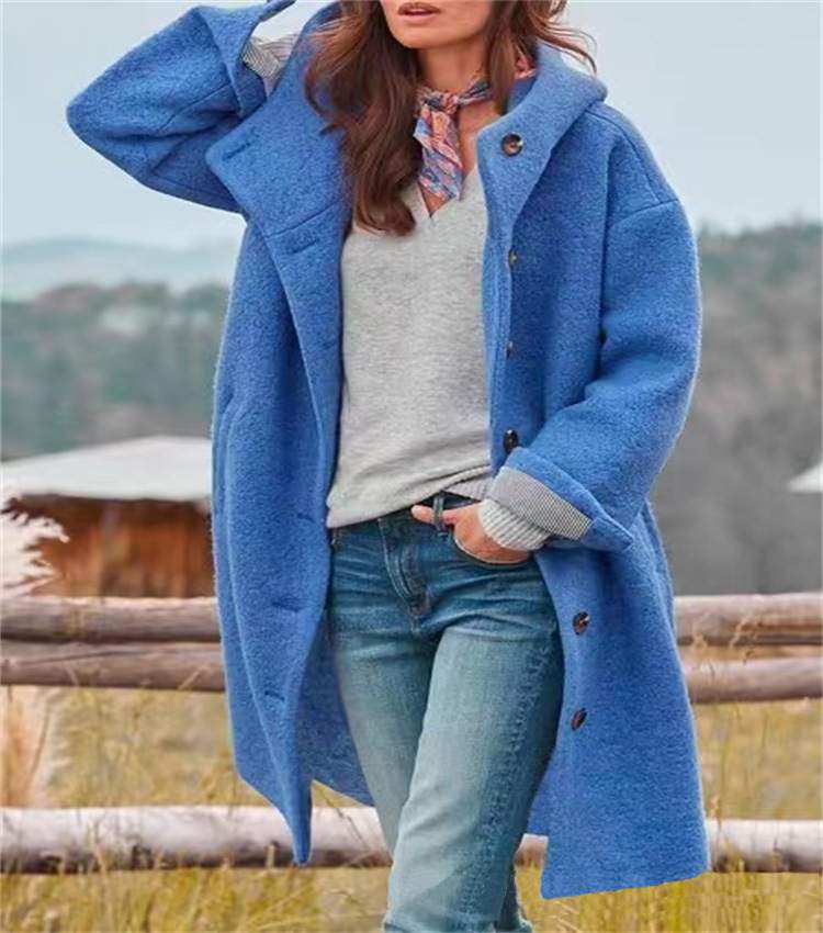  STREET HIPSTER TRENCH  LONG SLEEVE LOOSE  COAT 