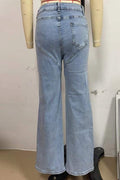 RHINESTONES STRAIGHT LEG JEANS