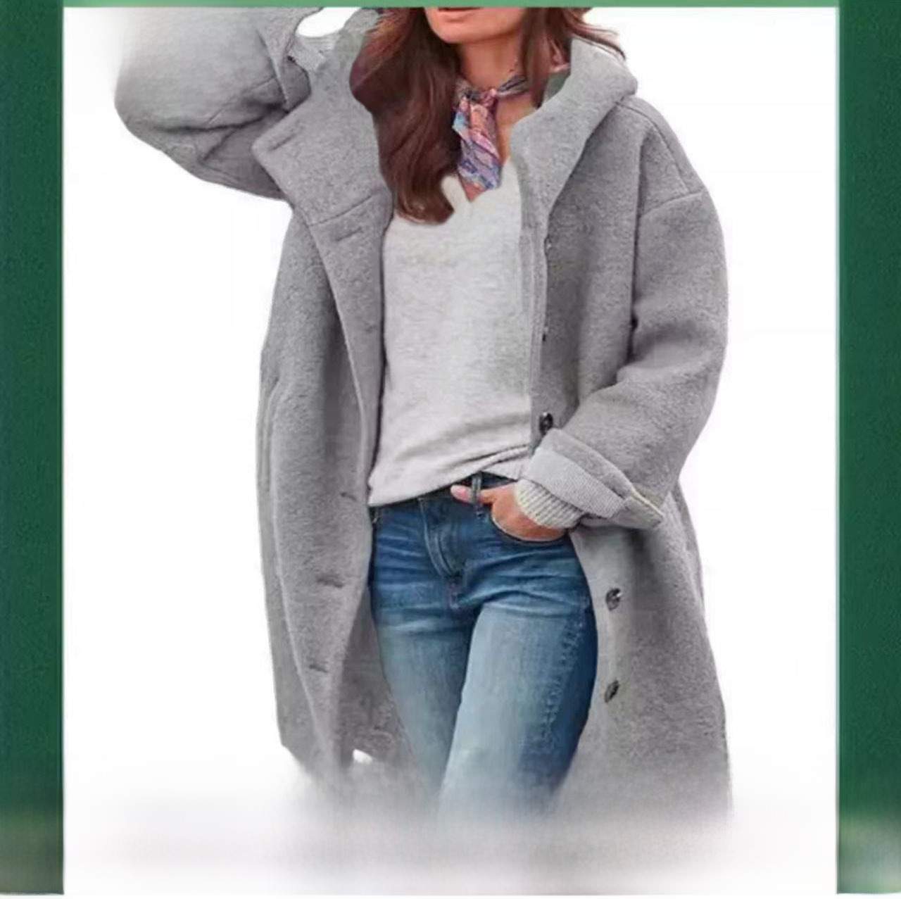  STREET HIPSTER TRENCH  LONG SLEEVE LOOSE  COAT 