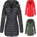   WOMEN S MID LENGTH SLIM FIT COTTON PADDED JACKET WARM DOWN COTTON PADDED JACKET