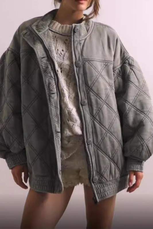 VINTAGE QUILTED OVERSIZED JACKET