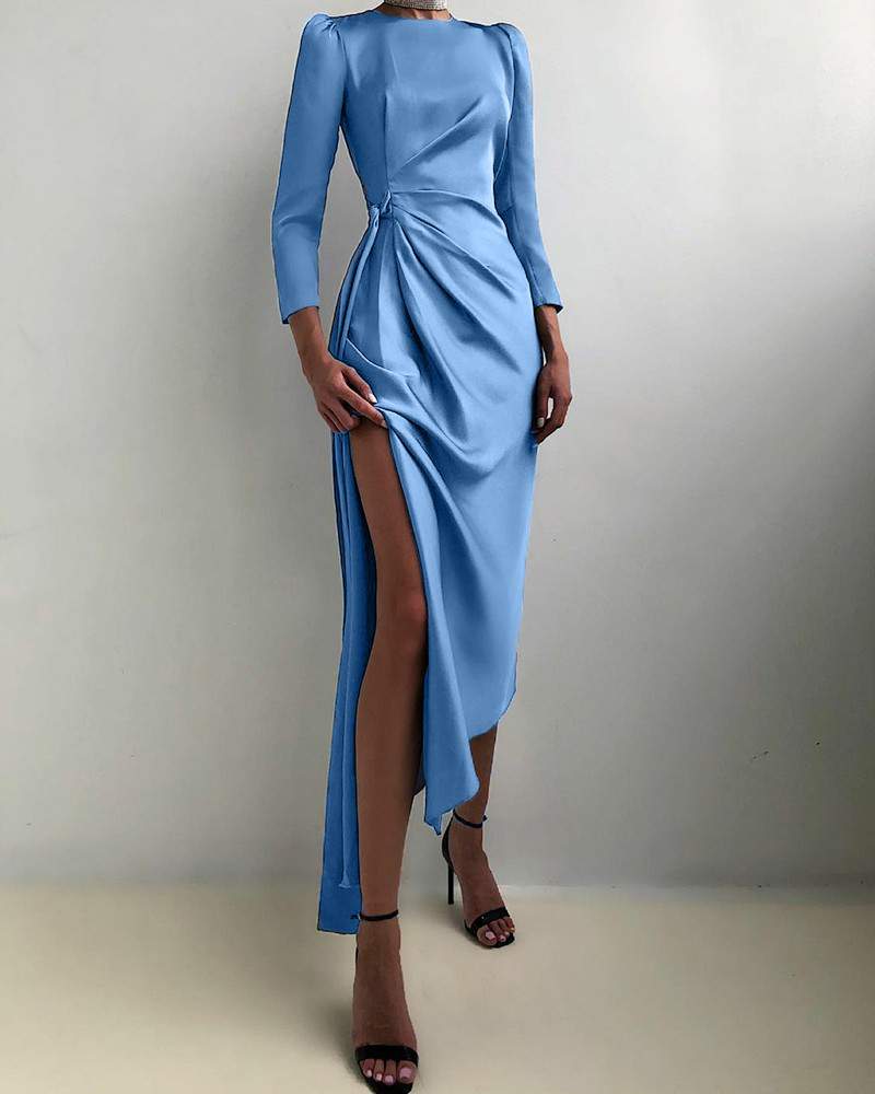 Satin Formal Dress for Weddings and Parties