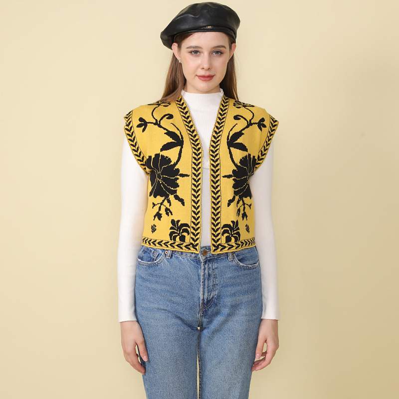 SLEEVELESS DESIGN SEXY SPICE GIRL KNITTED VEST TOP FOR WOMEN