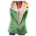  PLUSH LAPEL LONG COAT 