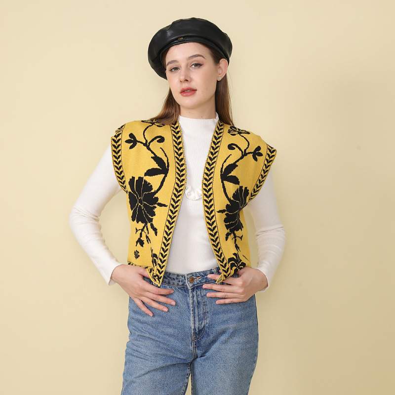 SLEEVELESS DESIGN SEXY SPICE GIRL KNITTED VEST TOP FOR WOMEN