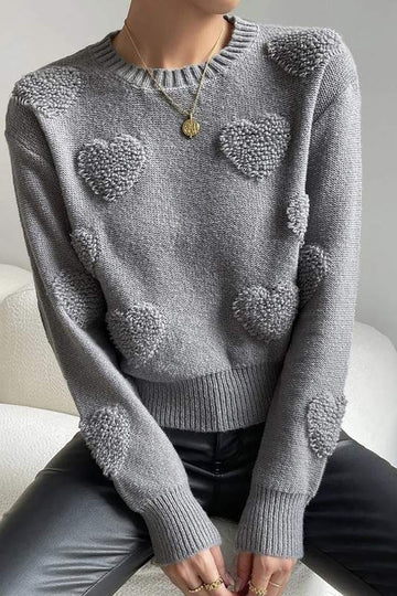 HEART LONG SLEEVE SWEATER