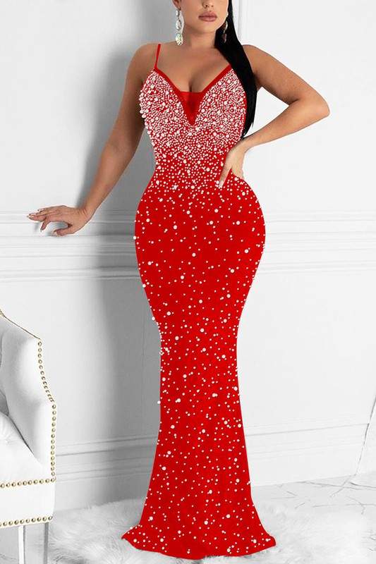 Sequin Dress, Chic Evening Gown