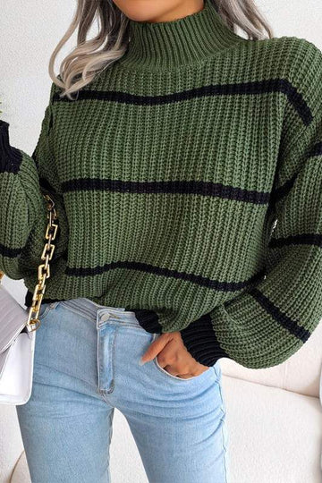 CROCHET STRIPE SWEATER