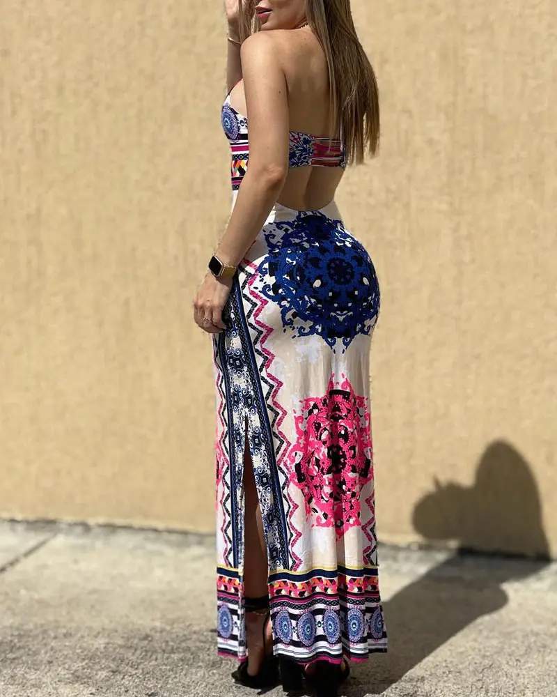 Fashionable Bodycon Slit Dress