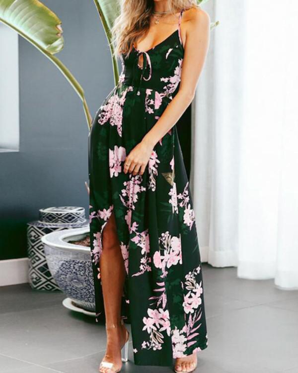 Adjustable Back Summer Dress for Vacations