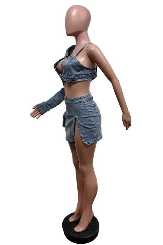 PATCHWORK TOP SKIRT SET