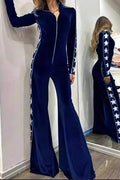 VELVET STAR ACCENT JUMPSUIT