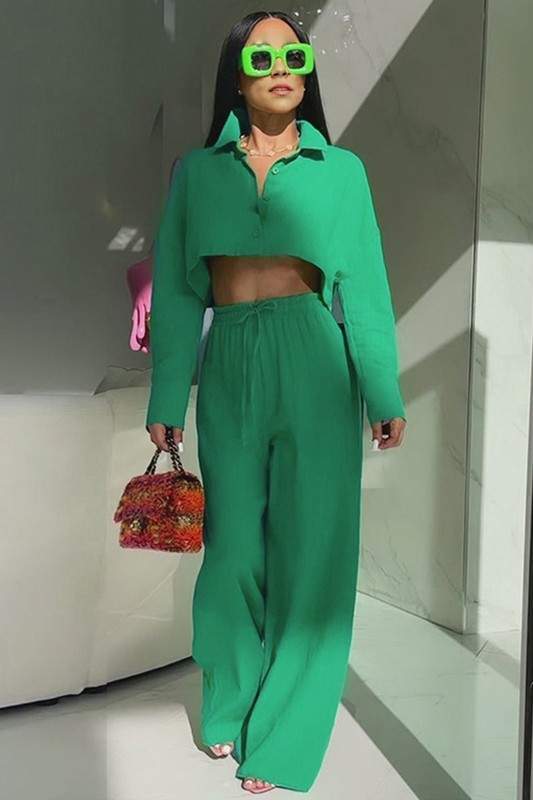 Stylish Two-Piece Linen Loungewear Set