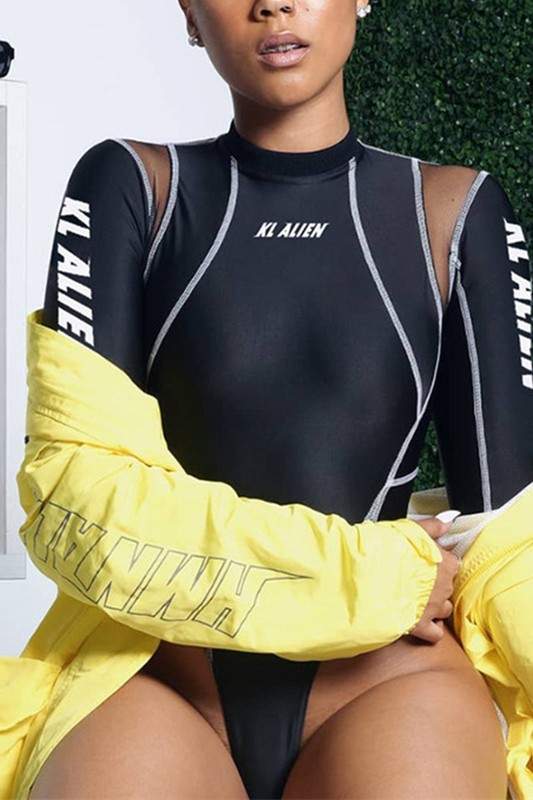 LONG SLEEVE BIKER BODYSUIT TOP