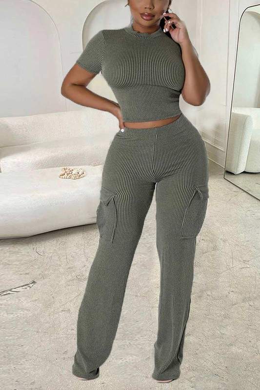 STRIPED TOP AND PANTS SET