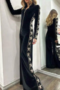 VELVET STAR ACCENT JUMPSUIT