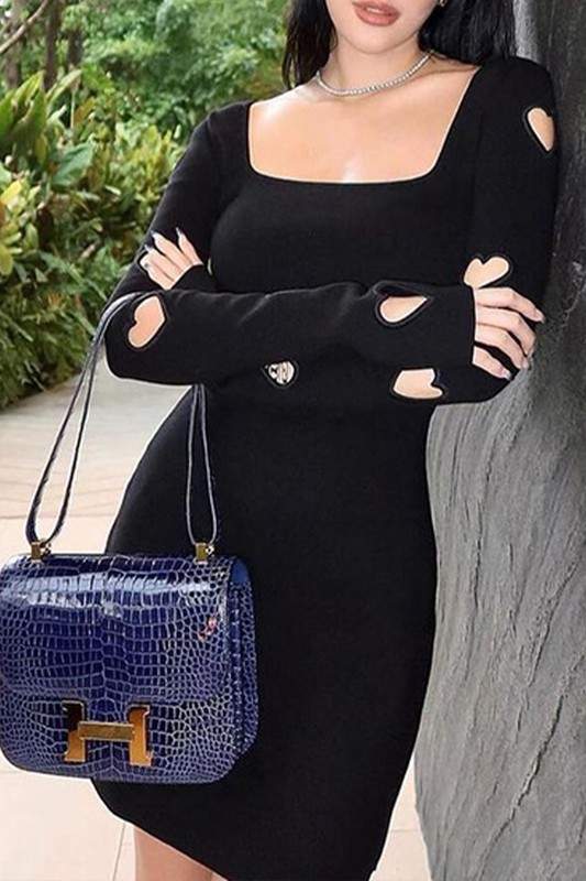 HEART CUT OUT A LINE DRESS