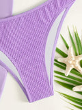 3PACK TEXTURED RING LINKED BIKINI SWIMSUIT WITH BEACH SKIRT - Missyess