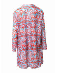 3PCS ALLOVER PRINT DRAWSTRING BIKINI SET WITH COVER UP - Missyess