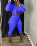 3PCS BANDEAU CROP TOP PANTS SET WITH CARDIGAN - Missyess