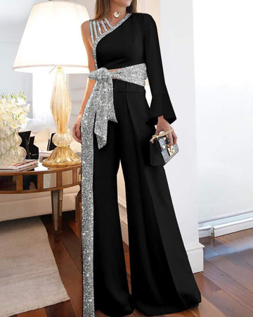 Stylish Party Jumpsuit with Sequins