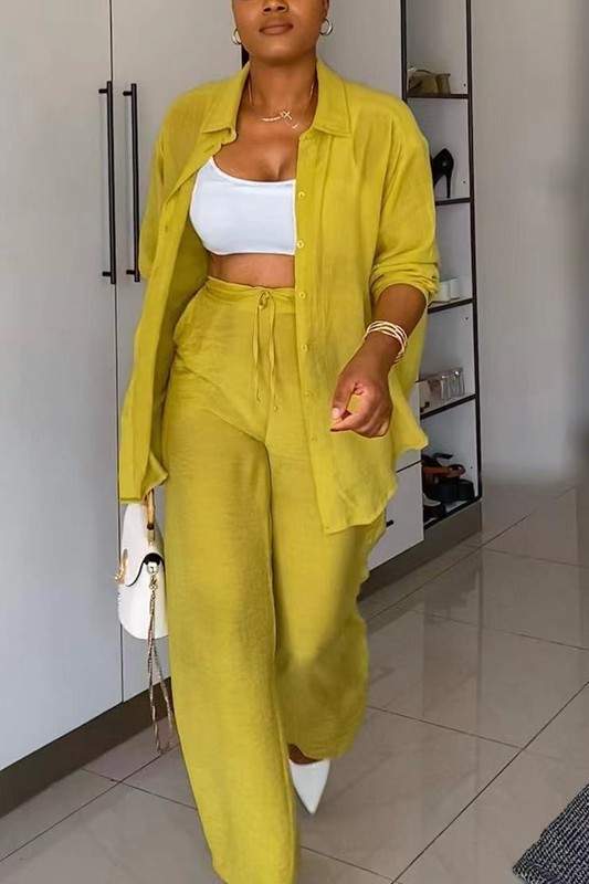 BUTTON DOWN SHIRT AND PANTS SET