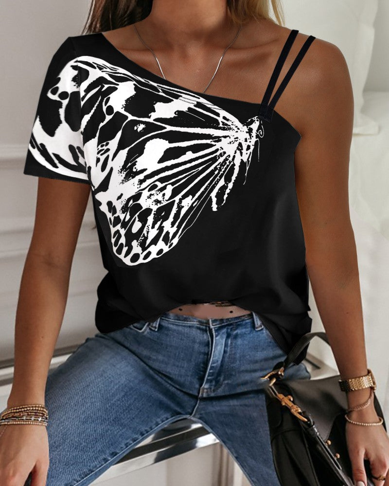 Relaxed Fit Butterfly Blouse