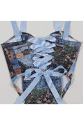 PAINTING OFF SHOULDER TIE WRAP PANT SETS