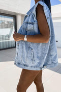 SLEEVELESS DENIM VEST