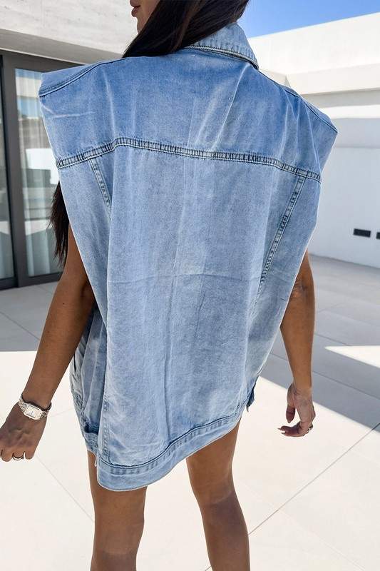 SLEEVELESS DENIM VEST