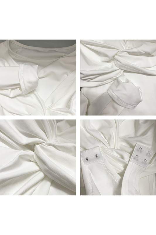 PLEATED BODYSUIT TOP