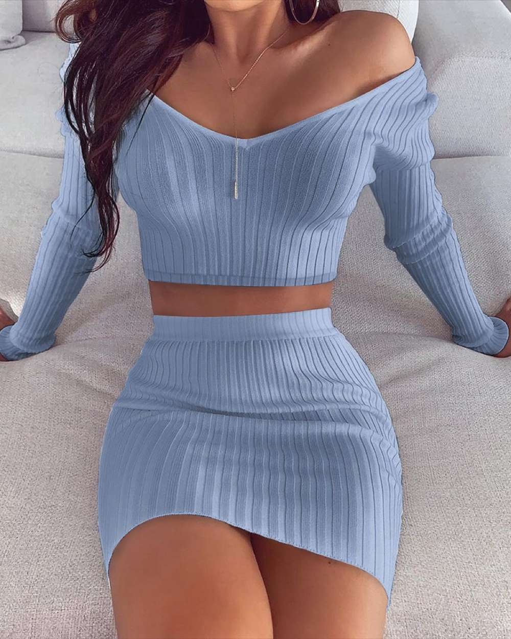 Off-Shoulder Two-Piece Set for Women