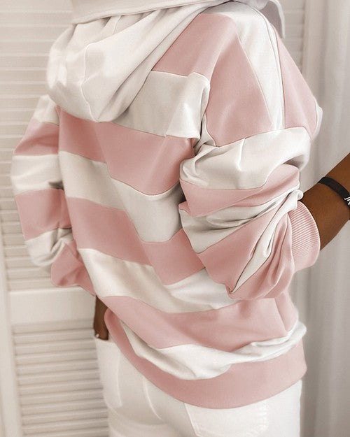 STRIPED SWEATHERSHIRT