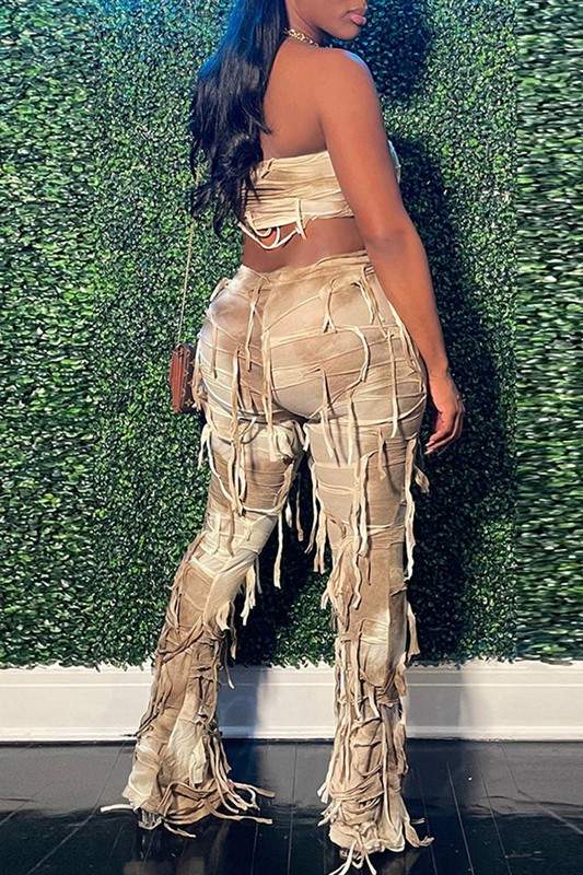 TIE DYE TUBE AND PANTS SET