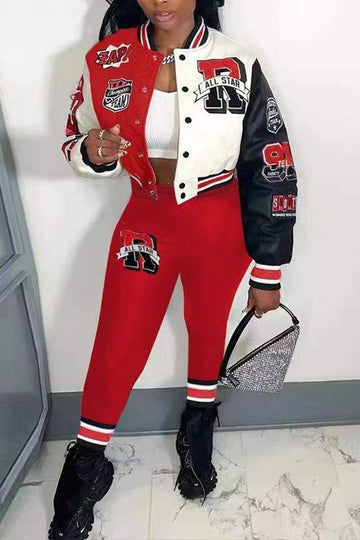 VARSITY JACKET TRACKSUIT SET