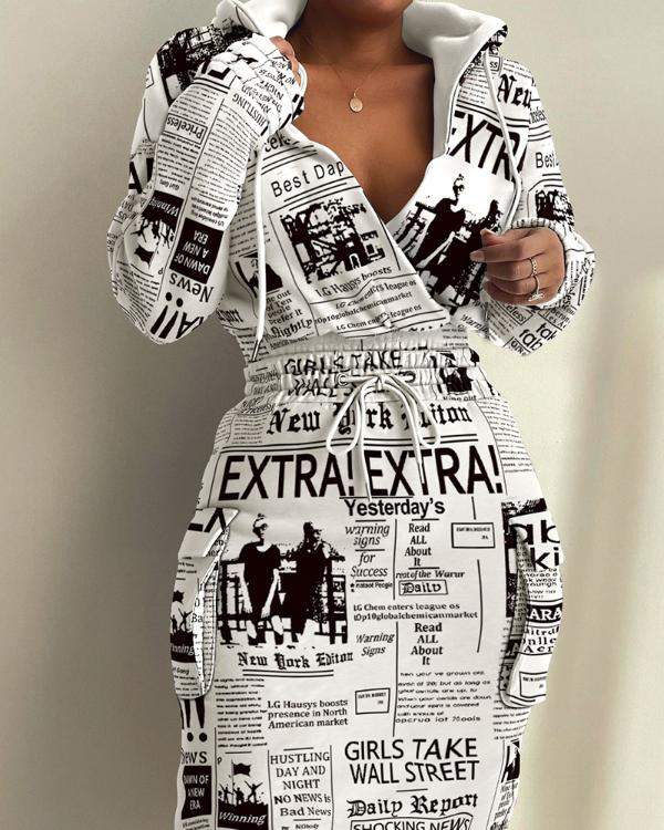 Hooded Sweatshirt and Matching Skirt
