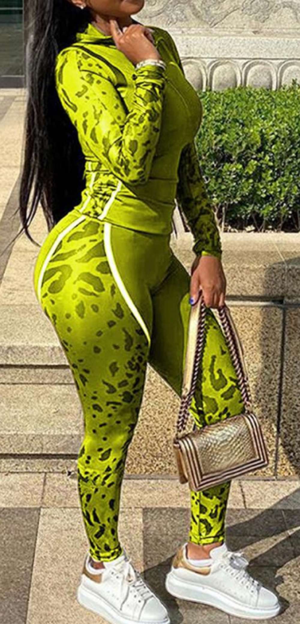 Leopard Printed Casual Sportswear