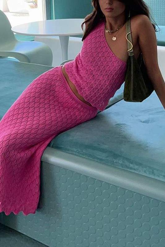 CROCHET LONG SKIRT SET