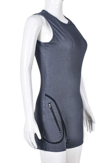 SLEEVELESS SLIM FIT ROMPERS