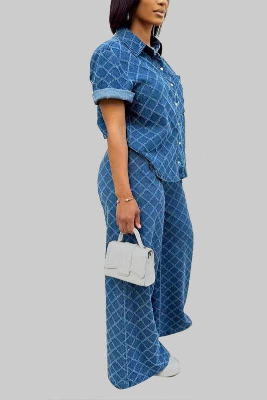 DENIM SHIRT AND PANTS SET