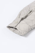 4 BIG POCKETS QUILTED BUTTON DOWN PUFFER COAT - Missyess