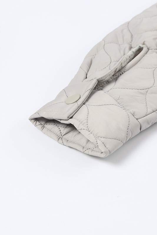4 BIG POCKETS QUILTED BUTTON DOWN PUFFER COAT - Missyess