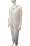 CABLE KNIT ZIP UP LOUNGE SET