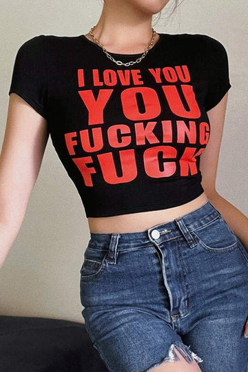 GRAPHIC CROP TOP